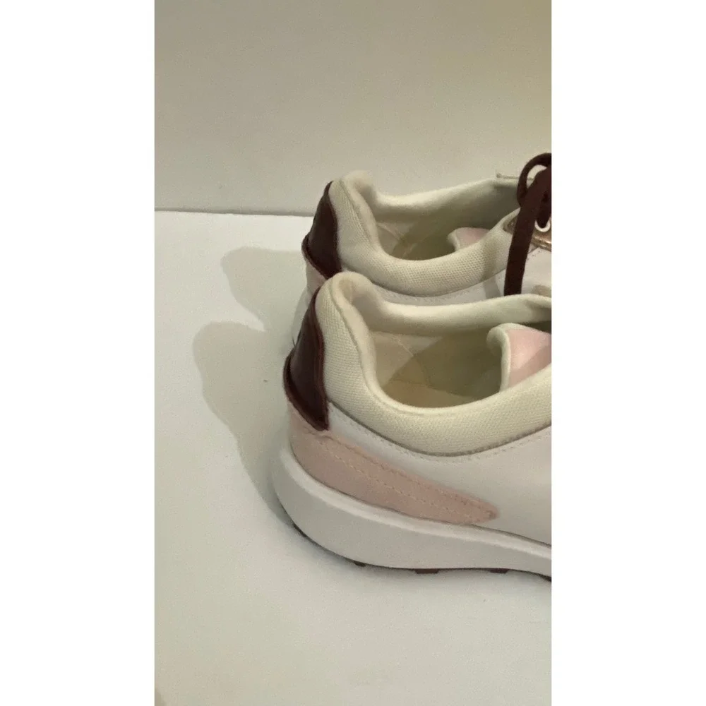 Cole Haan meadow runner White Bronze Pink Metallic Sneakers Sz 8